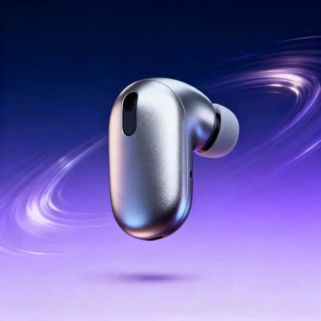 hailuo 2.3 example video poster: Floating Earbud 360 Orbit