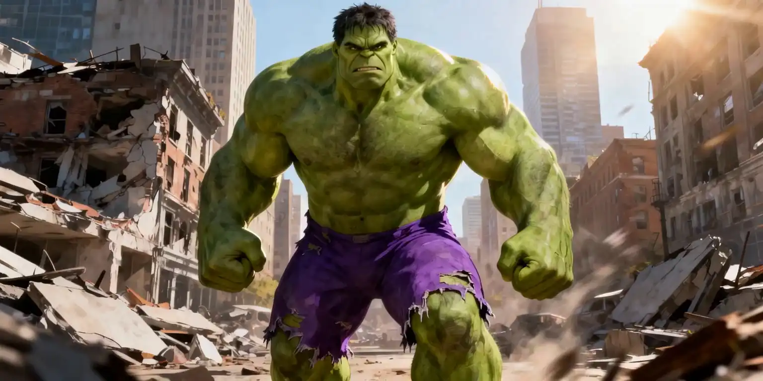 hailuo 2.3 example video poster: Hulk Ground Smash Shockwave