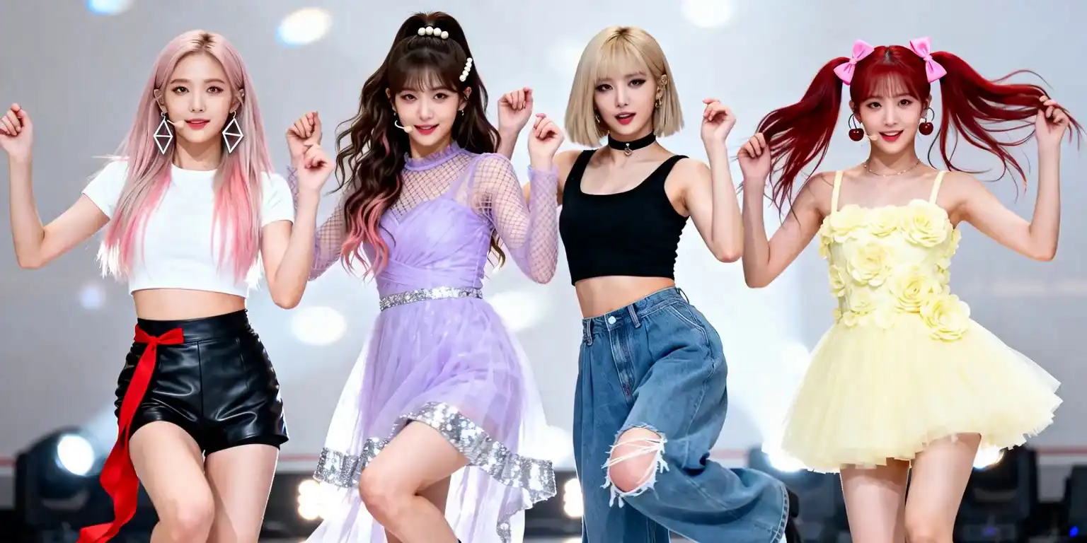 hailuo 2.3 example video poster: K-pop Girl Group Stage